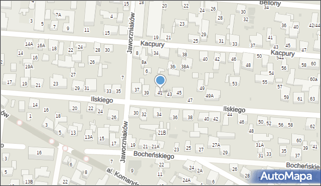 Warszawa, Ilskiego Franciszka, 41, mapa Warszawy