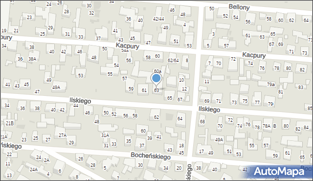 Warszawa, Ilskiego Franciszka, 63, mapa Warszawy