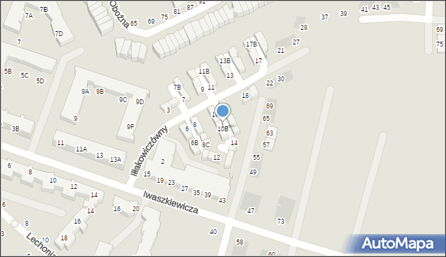 Wrocław, Iłłakowiczówny Kazimiery, 10B, mapa Wrocławia