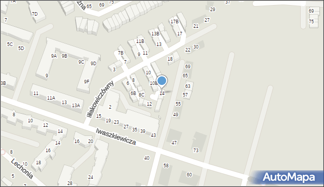 Wrocław, Iłłakowiczówny Kazimiery, 14, mapa Wrocławia