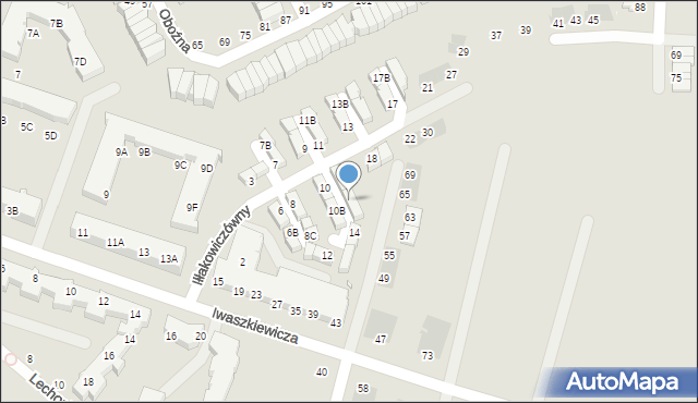 Wrocław, Iłłakowiczówny Kazimiery, 16B, mapa Wrocławia