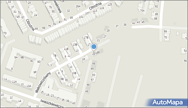 Wrocław, Iłłakowiczówny Kazimiery, 22, mapa Wrocławia