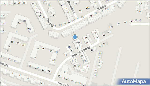 Wrocław, Iłłakowiczówny Kazimiery, 9B, mapa Wrocławia
