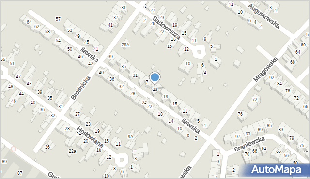 Wrocław, Iławska, 23, mapa Wrocławia
