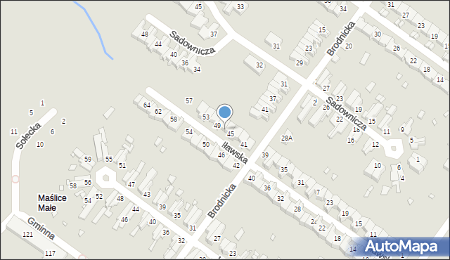 Wrocław, Iławska, 47, mapa Wrocławia