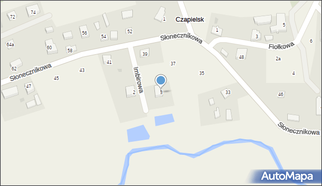 Czapielsk, Imbirowa, 3, mapa Czapielsk
