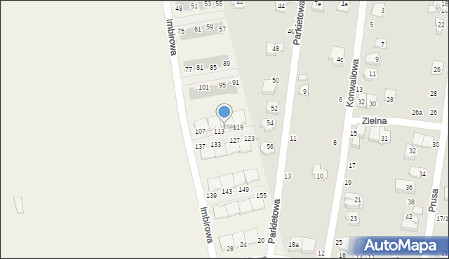 Duchnice, Imbirowa, 115, mapa Duchnice