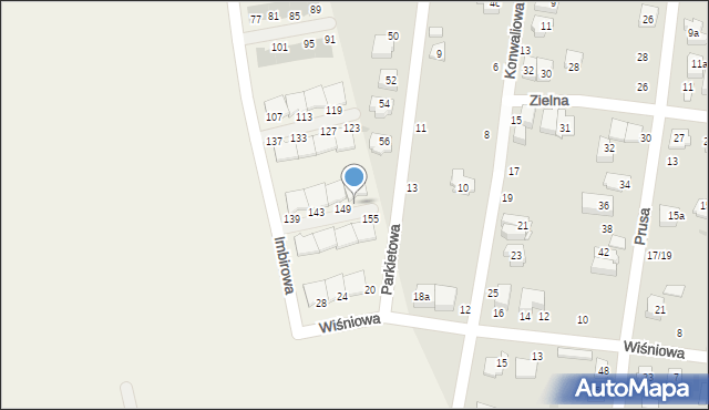 Duchnice, Imbirowa, 151, mapa Duchnice