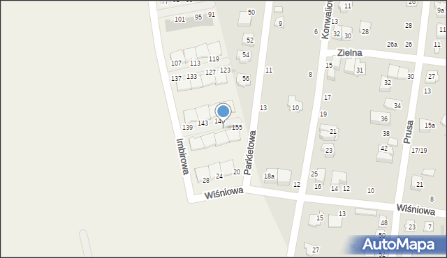 Duchnice, Imbirowa, 159, mapa Duchnice