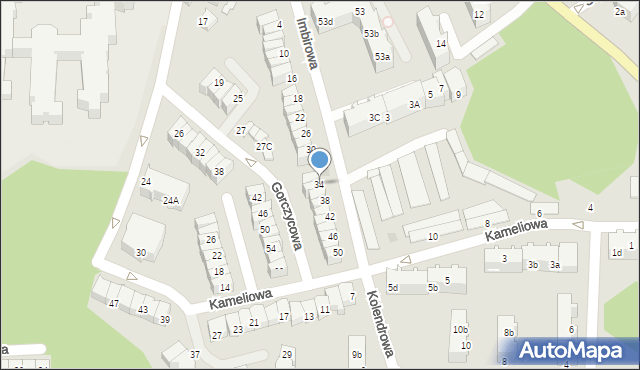 Gdynia, Imbirowa, 34, mapa Gdyni