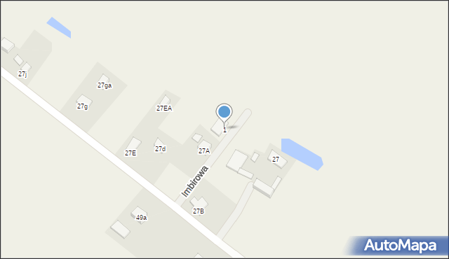 Glinno, Imbirowa, 1, mapa Glinno