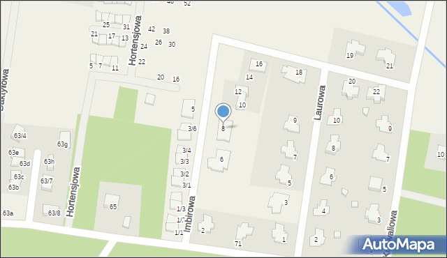Grabówka, Imbirowa, 8, mapa Grabówka