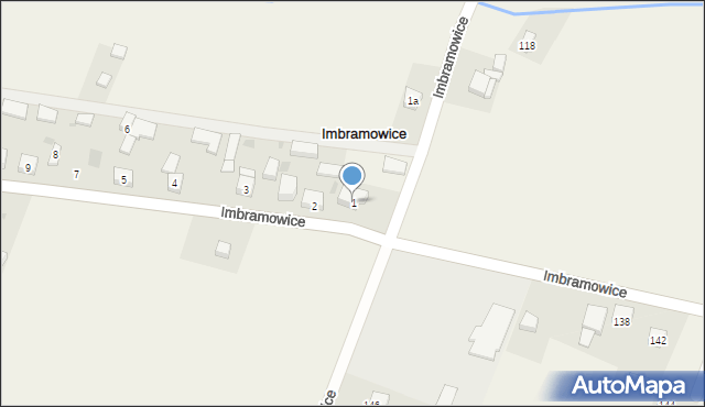 Imbramowice, Imbramowice, 1, mapa Imbramowice