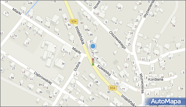 Imielin, Imielińska, 71, mapa Imielin