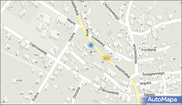 Imielin, Imielińska, 88, mapa Imielin