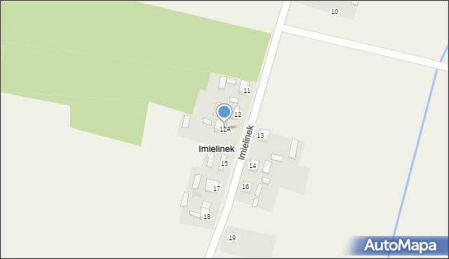 Imielinek, Imielinek, 12A, mapa Imielinek