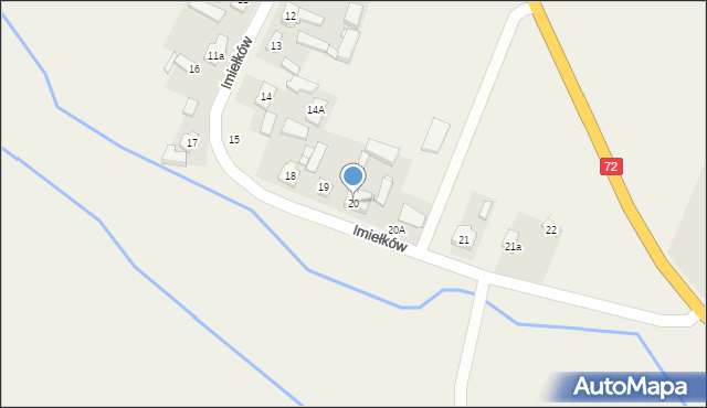 Imiełków, Imiełków, 20, mapa Imiełków