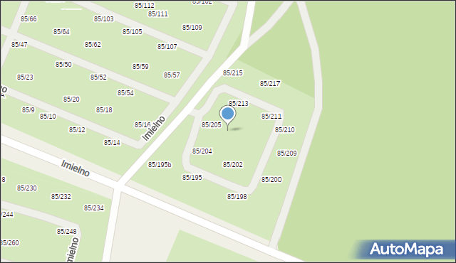 Imielno, Imielno, 85/206, mapa Imielno