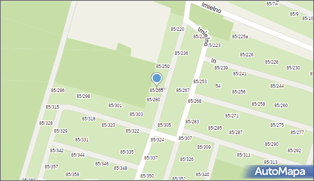 Imielno, Imielno, 85/265, mapa Imielno
