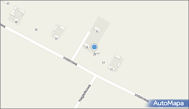 Jacków, Imbirowa, 26, mapa Jacków