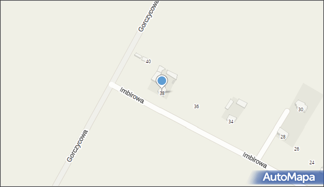Jacków, Imbirowa, 38, mapa Jacków
