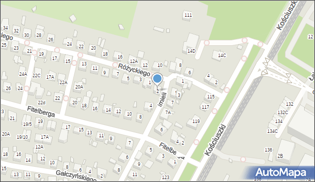 Katowice, Imieli Emanuela, 2, mapa Katowic