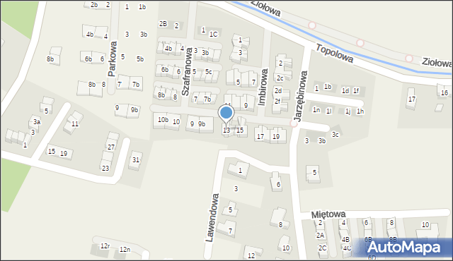 Kiełczówek, Imbirowa, 13, mapa Kiełczówek