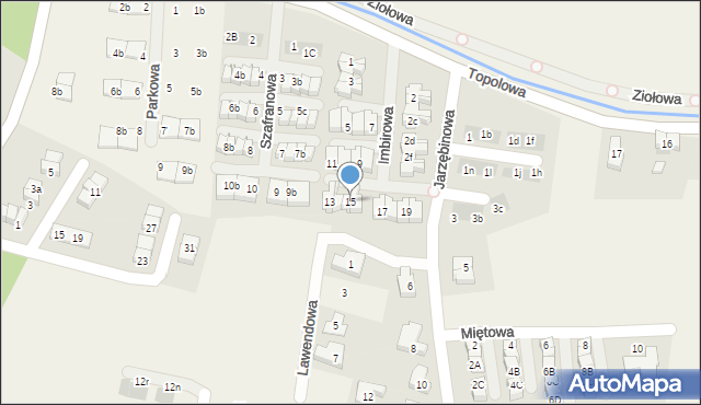 Kiełczówek, Imbirowa, 15, mapa Kiełczówek