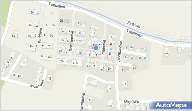 Kiełczówek, Imbirowa, 9, mapa Kiełczówek