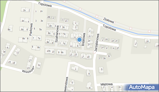 Kiełczówek, Imbirowa, 9a, mapa Kiełczówek