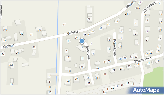 Krzeptów, Imbirowa, 3, mapa Krzeptów