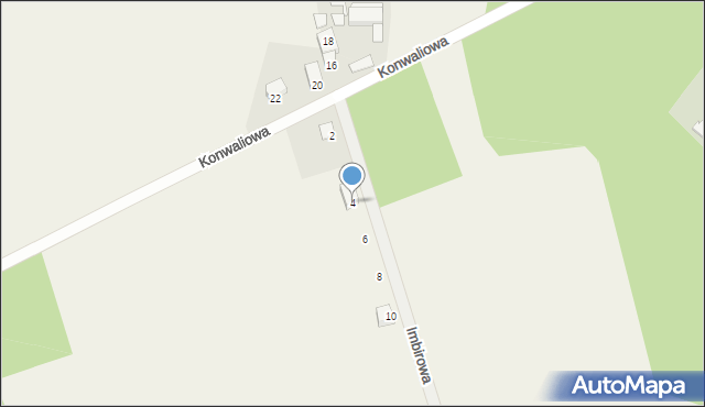 Łomnica, Imbirowa, 4, mapa Łomnica