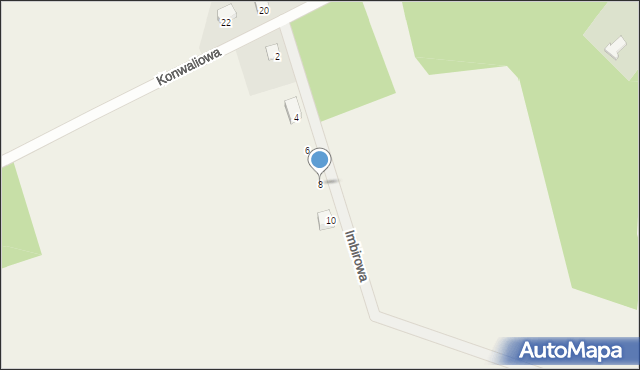 Łomnica, Imbirowa, 8, mapa Łomnica