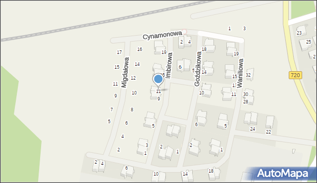 Otrębusy, Imbirowa, 11, mapa Otrębusy