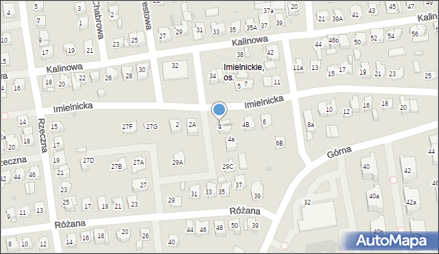 Płock, Imielnicka, 4, mapa Płock