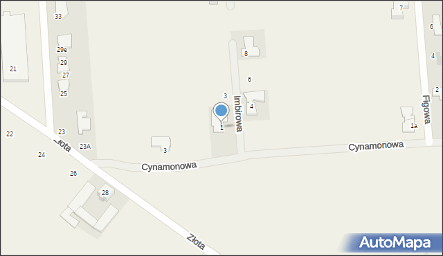 Podolszyn Nowy, Imbirowa, 1, mapa Podolszyn Nowy