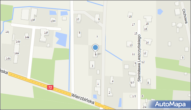 Ruda-Bugaj, Imbirowa, 5, mapa Ruda-Bugaj