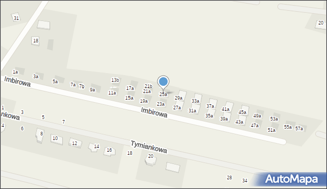 Skowarcz, Imbirowa, 25a, mapa Skowarcz