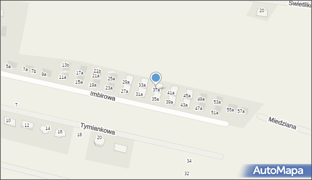 Skowarcz, Imbirowa, 37a, mapa Skowarcz