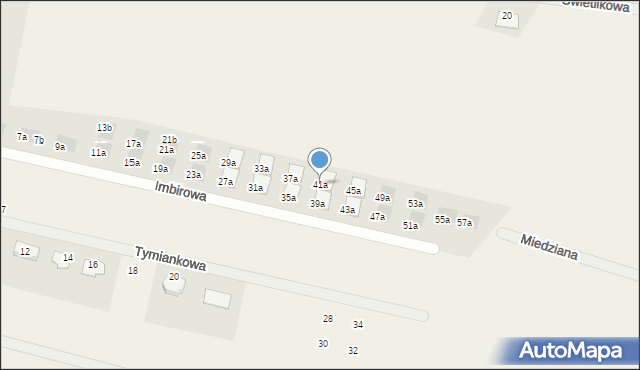 Skowarcz, Imbirowa, 41a, mapa Skowarcz