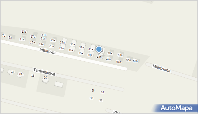 Skowarcz, Imbirowa, 43a, mapa Skowarcz