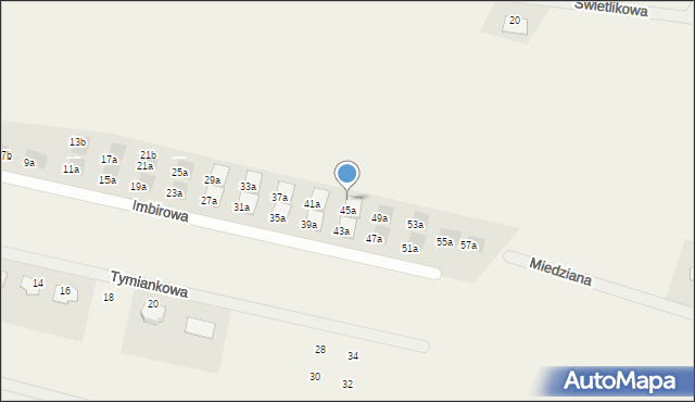 Skowarcz, Imbirowa, 45b, mapa Skowarcz