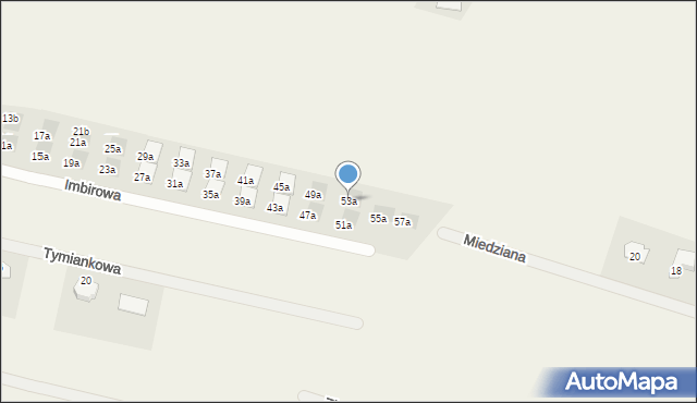 Skowarcz, Imbirowa, 53a, mapa Skowarcz