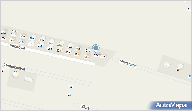 Skowarcz, Imbirowa, 55a, mapa Skowarcz