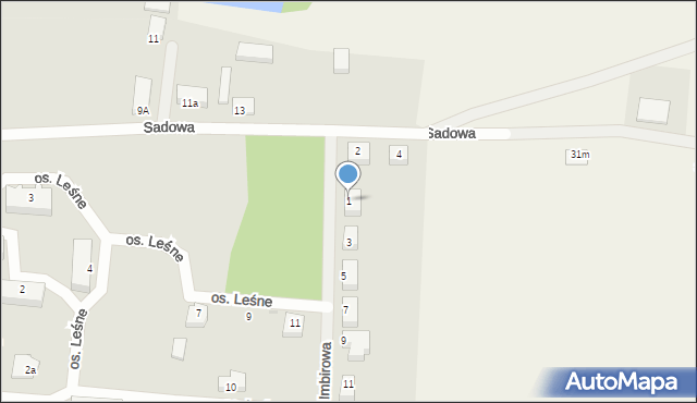 Trzcianka, Imbirowa, 1, mapa Trzcianka