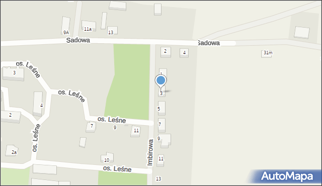 Trzcianka, Imbirowa, 3, mapa Trzcianka