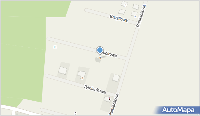 Zagrody, Imbirowa, 5, mapa Zagrody