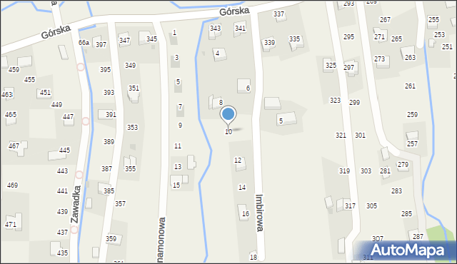 Zawadka, Imbirowa, 10, mapa Zawadka