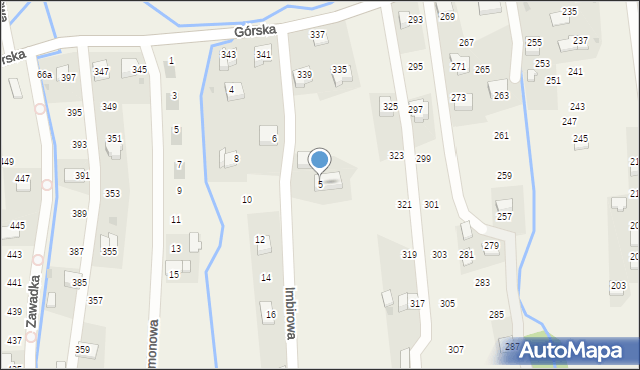 Zawadka, Imbirowa, 5, mapa Zawadka