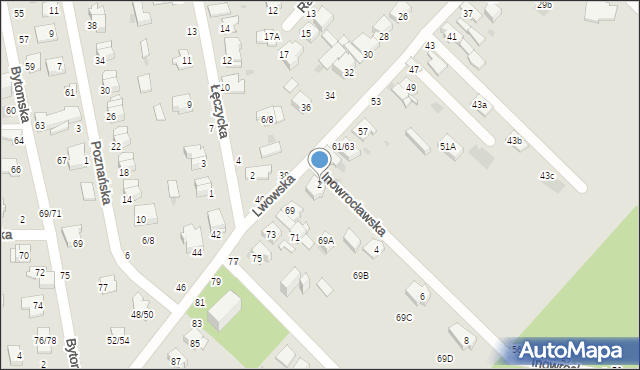 Częstochowa, Inowrocławska, 2, mapa Częstochowy